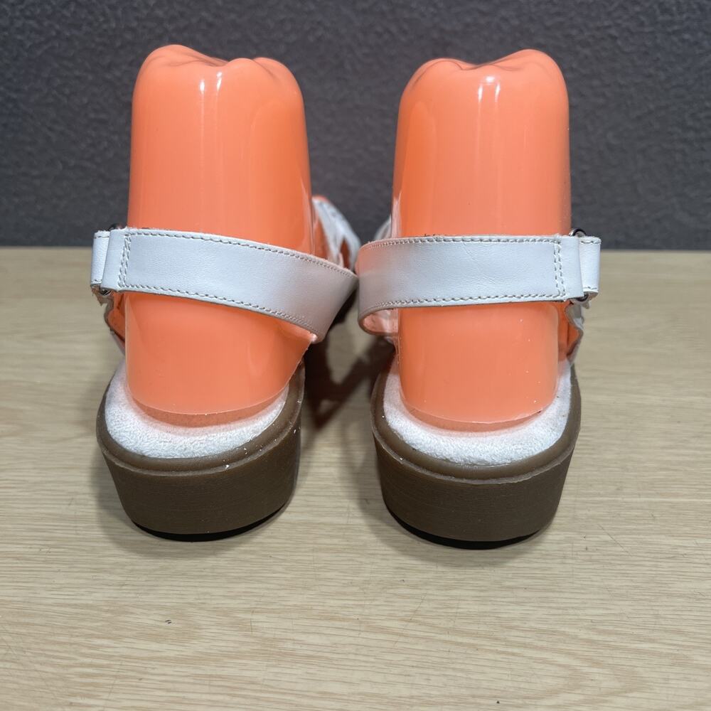 Dr Scholl’s Leather Slingback Woven Sandals Comfort Slip On Women Size 8.5M - Picture 6 of 11